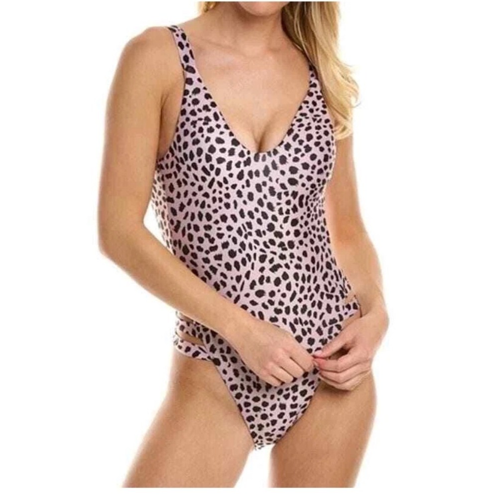 Becca Print Play Safari High Leg Cut‎ One Piece Swimsuit Size Small